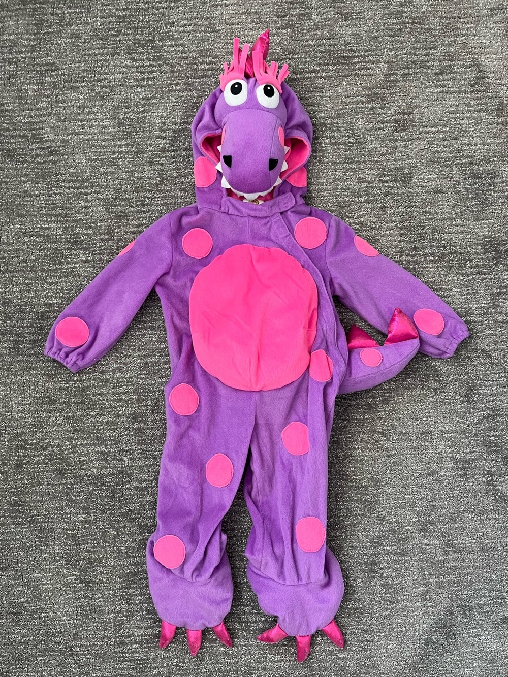 Kids Purple and Pink Dinosaur Halloween Costume